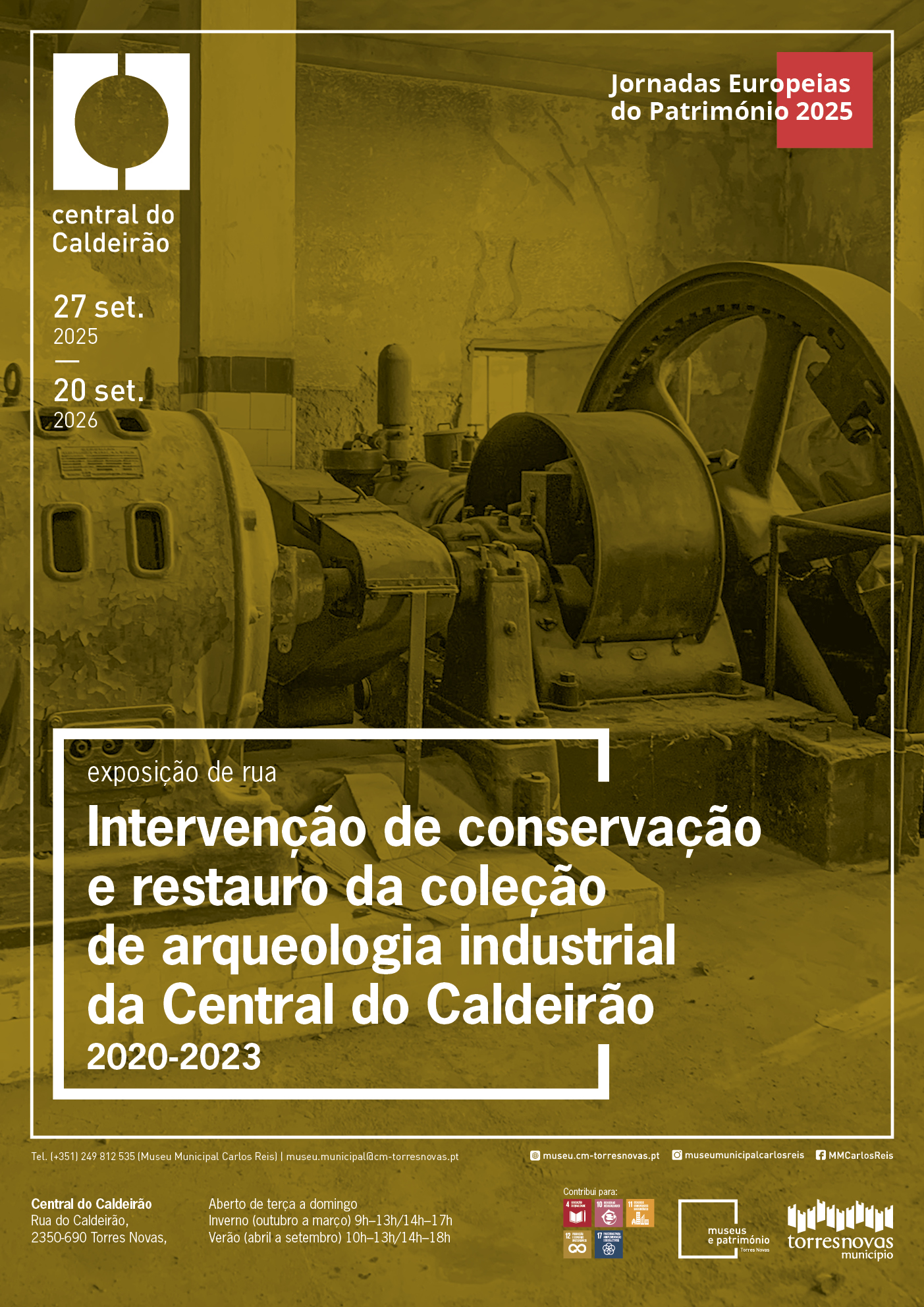 Exposição «Intervenção de conservação e restauro da coleção de arqueologia industrial da Central do Caldeirão (2020-2023)»